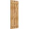 Ekena Millwork Spaced Board-n-Batten Shutters w/Z-Bar, Rough Sawn Western Red Cedar, 23W x 57H, PR RBS06Z23X057RWR - alternate 2